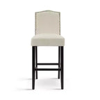 Tabourets de bar rembourrés contemporains en bois d'hévéa Olaf 30 de Christopher Knight Home (lot de 2)