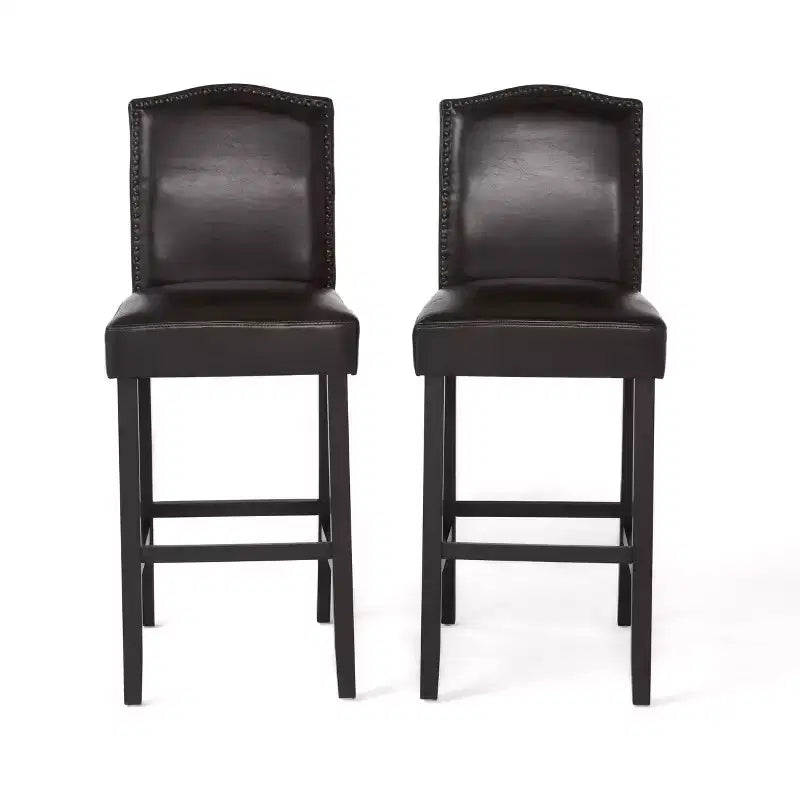 Tabourets de bar rembourrés contemporains en bois d'hévéa Olaf 30 de Christopher Knight Home (lot de 2)