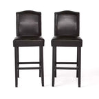 Tabourets de bar rembourrés contemporains en bois d'hévéa Olaf 30 de Christopher Knight Home (lot de 2)