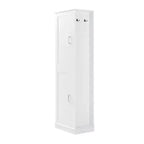 Armoire de Rangement Haute Whisen pour Salle de Bain, Meuble de Rangement sur Pied avec Crochets et Étagères Réglables