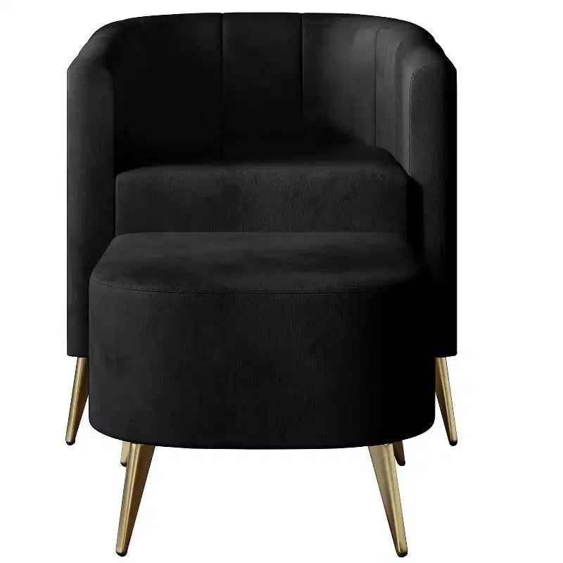 ChaletPosh Fauteuil d'appoint avec tabouret