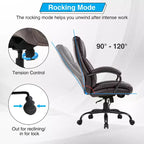 Chaise de bureau grande taille BestMassage 500lbs Chaise de direction Chaise d'ordinateur avec support lombaire