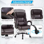 Chaise de bureau grande taille BestMassage 500lbs Chaise de direction Chaise d'ordinateur avec support lombaire