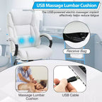 Chaise de bureau grande taille BestMassage 500lbs Chaise de direction Chaise d'ordinateur avec support lombaire