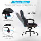 Chaise de bureau grande taille BestMassage 500lbs Chaise de direction Chaise d'ordinateur avec support lombaire