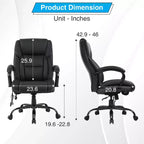 Chaise de bureau grande taille BestMassage 500lbs Chaise de direction Chaise d'ordinateur avec support lombaire