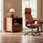 Meuble de rangement pour dossiers avec écran 29", Noyer