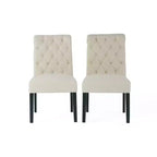 Chaises de salle à manger contemporaines capitonnées à dossier roulé Christopher Knight Home Emerson (lot de 2)