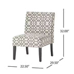 Fauteuil d'appoint contemporain GDFStudio Abner 22 D motif charentaise