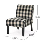 Fauteuil d'appoint contemporain GDFStudio Abner 22 D motif charentaise