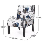 Fauteuil d'appoint contemporain GDFStudio Abner 22 D motif charentaise