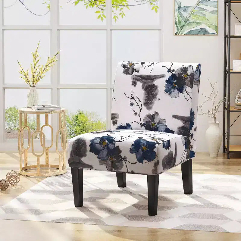 Fauteuil d'appoint contemporain GDFStudio Abner 22 D motif charentaise