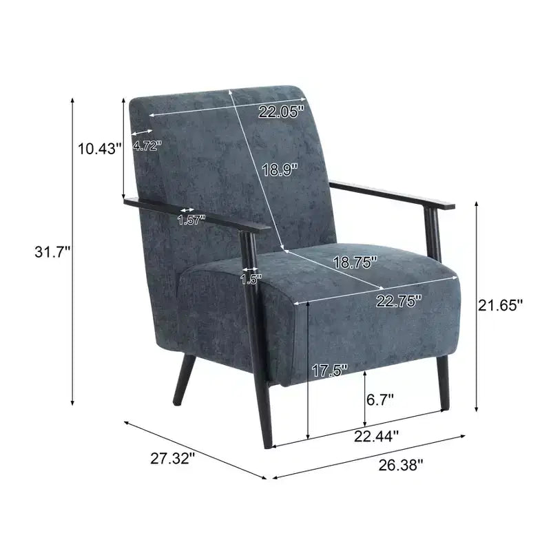 Fauteuil d'appoint moderne, fauteuil de salon rembourré pour le salon, la chambre - ModernLuxe