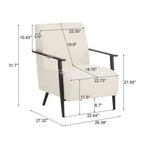 Fauteuil d'appoint moderne, fauteuil de salon rembourré pour le salon, la chambre - ModernLuxe