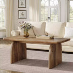 Table basse rectangulaire Lantine, table d'appoint basse de 47 pouces en bois style ferme, montage facile
