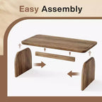 Table basse rectangulaire Lantine, table d'appoint basse de 47 pouces en bois style ferme, montage facile