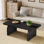 Table basse rectangulaire Lantine, table d'appoint basse de 47 pouces en bois style ferme, montage facile