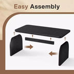 Table basse rectangulaire Lantine, table d'appoint basse de 47 pouces en bois style ferme, montage facile