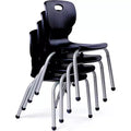 School Student Stack Chair - Luxurious and Comfortable Seat with Robust Riveted Frame - for Classrooms in Home Learning or Office - Packk of 4 Chairs
