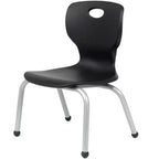 Chaise empilable d'école - Siège luxueux et confortable avec cadre riveté robuste - pour salles de classe, apprentissage à domicile ou bureau - Lot de 4 chaises