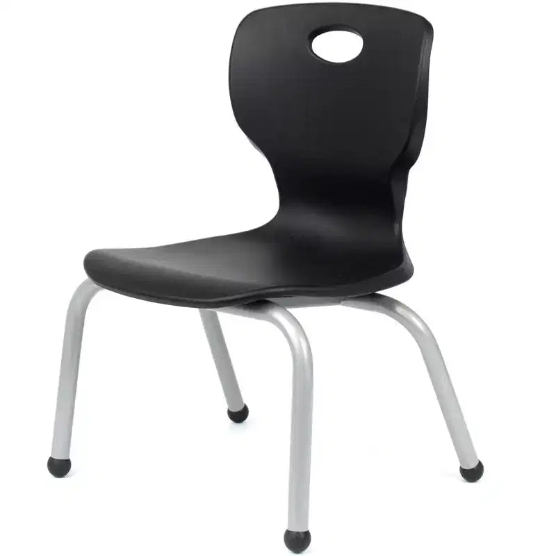 Chaise empilable d'école - Siège luxueux et confortable avec cadre riveté robuste - pour salles de classe, apprentissage à domicile ou bureau - Lot de 4 chaises