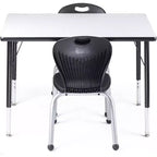 Chaise empilable d'école - Siège luxueux et confortable avec cadre riveté robuste - pour salles de classe, apprentissage à domicile ou bureau - Lot de 4 chaises