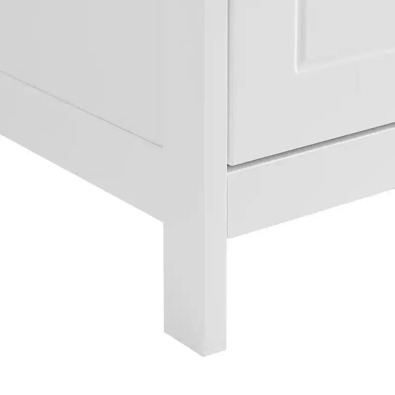 Meuble de rangement de salle de bain Whisen, meuble avec portes doubles, tiroirs et étagère réglable