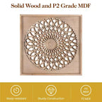 Miroir en bois de ferme Heynemo, miroirs décoratifs carrés muraux, miroirs muraux pour salon, chambre, salle à manger, entrée, couloir