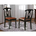 Chaises de salle à manger HomeStock Kenley, dossier Napoléon, assise en bois, couleur cerisier et crème