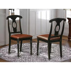 Chaises de salle à manger HomeStock Kenley, dossier Napoléon, assise en bois, couleur cerisier et crème