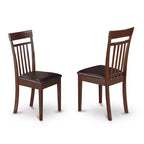 HomeStock Capri Faux Leather Dining Chairs Set of 2 Modern