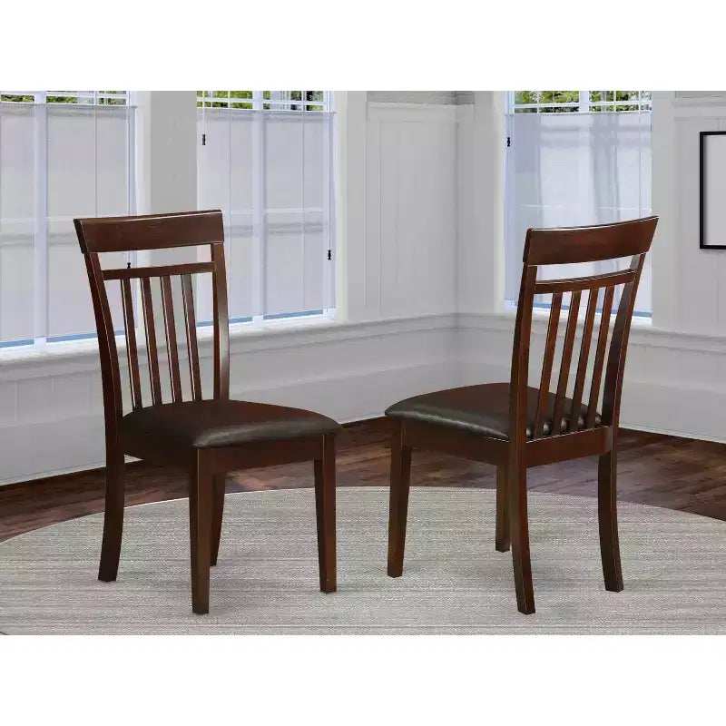 HomeStock Capri, Lot de 2 chaises de salle à manger modernes en similicuir
