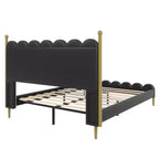 Lit plateforme contemporain en similicuir avec tête et pied de lit Christopher Knight Home Caitria