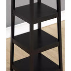 Porte-manteau Vassen Roundhill Furniture avec 3 étagères de rangement – Finition noire