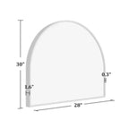 Miroir Mural Arch Noir à Bord Droit en Aluminium de 28 x 30 Pouces, pour Salle de Bain