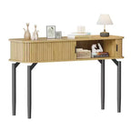 Console avec rangement, table de canapé en bois avec porte coulissante, table d'entrée pour salon, canapé, couloir, hall d'entrée