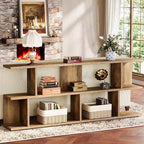 Lantine Table console à 3 niveaux extra-longue de 71 po derrière le canapé