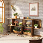 Lantine Table console à 3 niveaux extra-longue de 71 po derrière le canapé