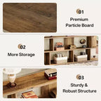 Lantine Table console à 3 niveaux extra-longue de 71 po derrière le canapé