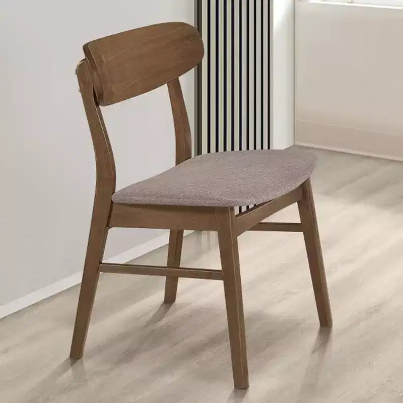 Simple Relax — Ensemble de 2 chaises de salle à manger rembourrées avec pieds fuselés marron