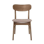 Simple Relax — Ensemble de 2 chaises de salle à manger rembourrées avec pieds fuselés marron