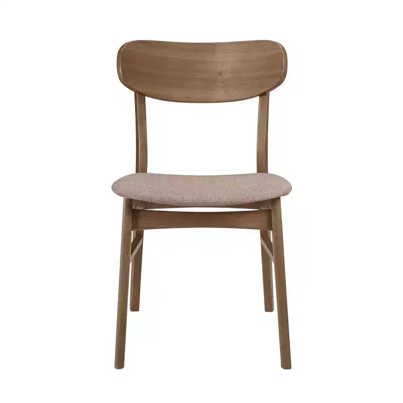Simple Relax — Ensemble de 2 chaises de salle à manger rembourrées avec pieds fuselés marron