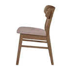 Simple Relax — Ensemble de 2 chaises de salle à manger rembourrées avec pieds fuselés marron