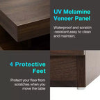 Table de Chevet Moderne Hommpa à LED avec Station de Recharge sans Fil et 2 Tiroirs