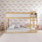 Lit enfant convertible 3-en-1 Max & Finn Saffiano, naturel/blanc