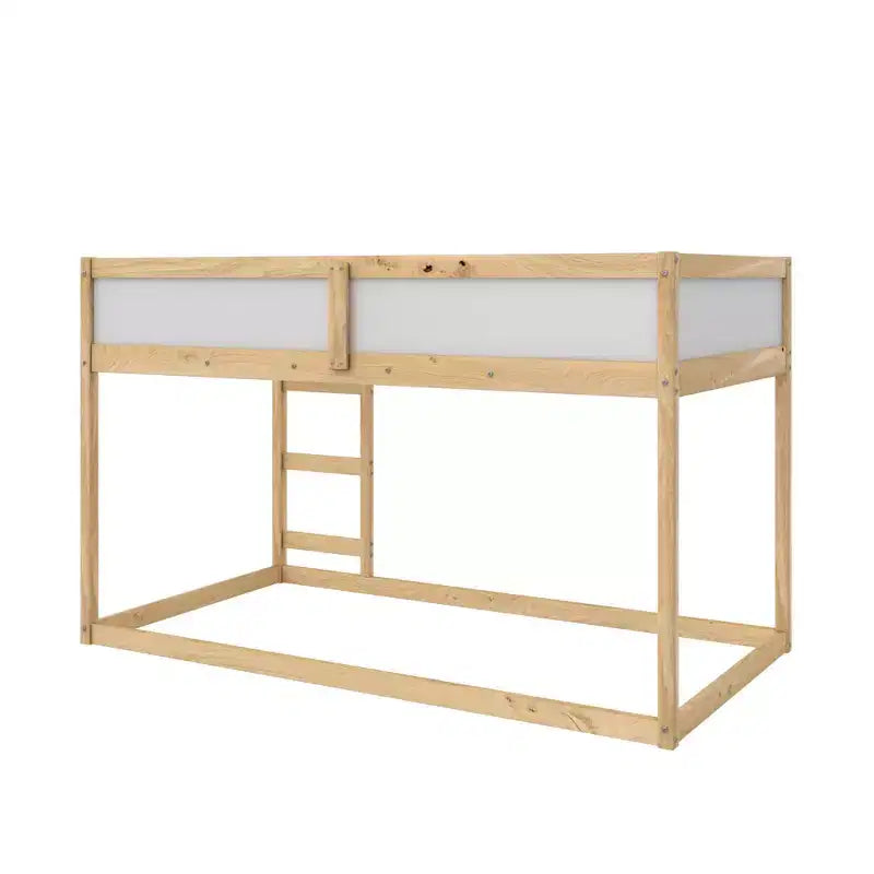 Lit enfant convertible 3-en-1 Max & Finn Saffiano, naturel/blanc