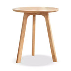 Table d'appoint ronde en bois de chêne massif, montage facile, pour salon, chambre, balcon