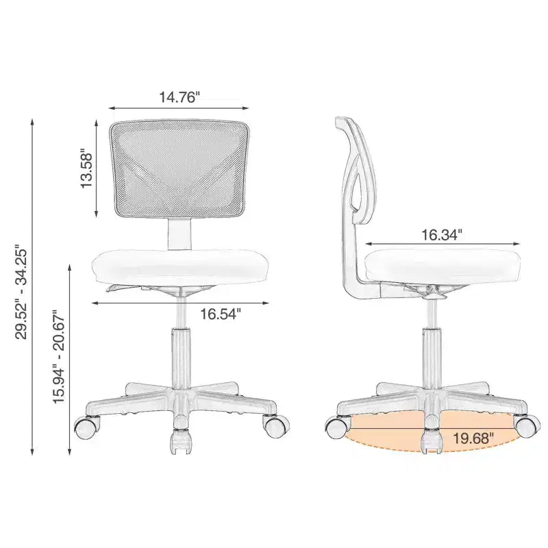 Chaise pivotante en maille sans cadre - Technologie d'alignement postural