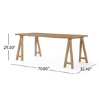 Table de salle à manger moderne en bois de style Mid-Century GDFStudio Sabrina