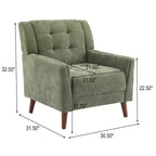 Christopher Knight Home Anvith Fauteuil club capitonné de style moderne du milieu du siècle